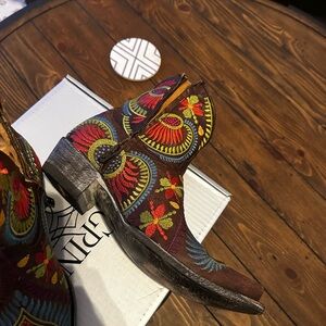 Old Gringo Multicolor Embroidered Ankle Boots